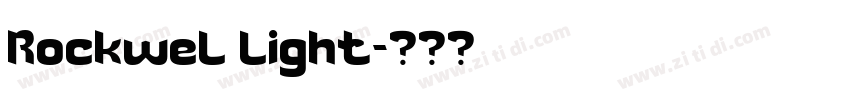 Rockwel light字体转换